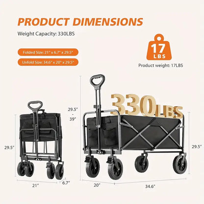 Collapsible Foldable Wagon Cart – Convenient Transport for All Your Needs!