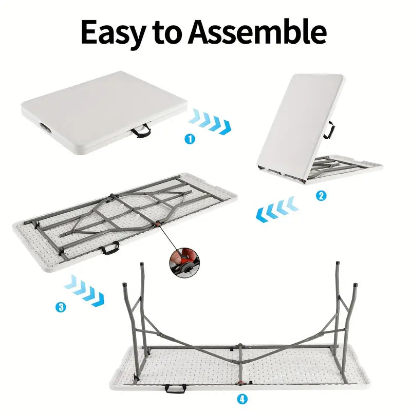 6 Ft Folding Table - Convenient, Durable, and Versatile!