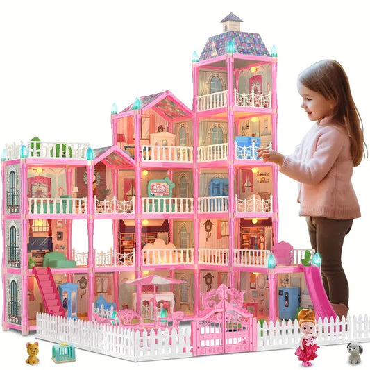 15-Rooms Dollhouse (374 Pcs) - A Dream Home for Imaginative Play!