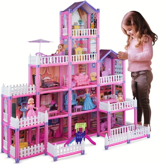 5-Story, 13-Room Dollhouse – A Dream Home for Endless Imaginative Play!