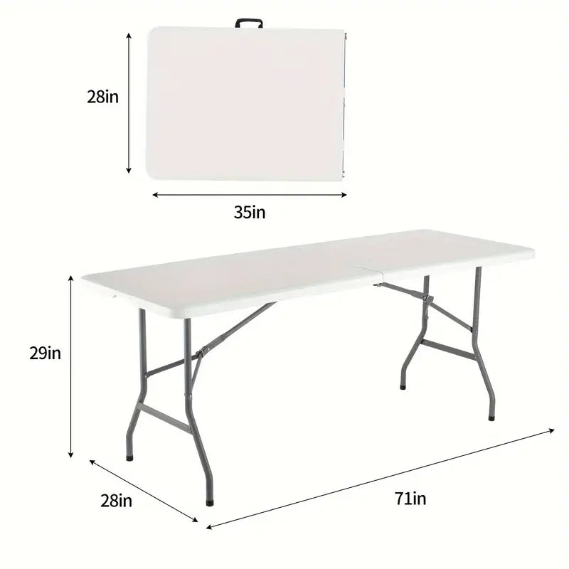 6 Ft Folding Table - Convenient, Durable, and Versatile!