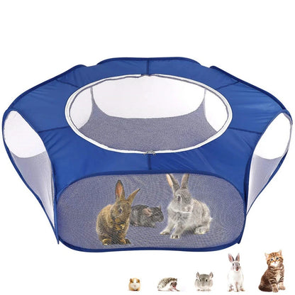 Portable Transparent Pet Playpen – Create a Safe Space for Your Furry Friends!