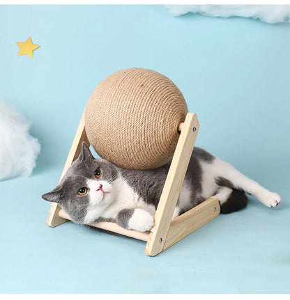 Sisal Rope Cat Scratching Ball – Perfect for Play and Scratching!