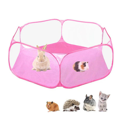 Portable Transparent Pet Playpen – Create a Safe Space for Your Furry Friends!