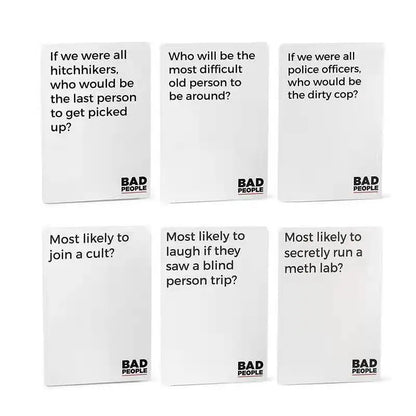 "Bad People" Party Game for Adults - Unleash the Fun!