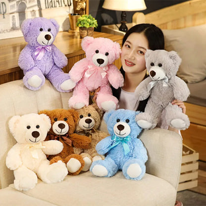 Cute Colorful Bow Tie Bear Plush Toy – A Charming Companion for All Ages!