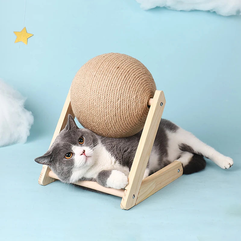 Sisal Rope Cat Scratching Ball – Perfect for Play and Scratching!