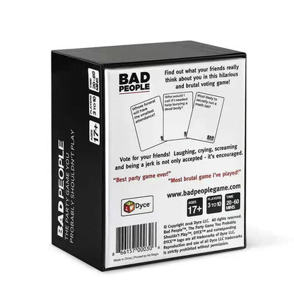 "Bad People" Party Game for Adults - Unleash the Fun!