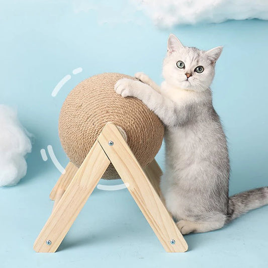 Sisal Rope Cat Scratching Ball – Perfect for Play and Scratching!