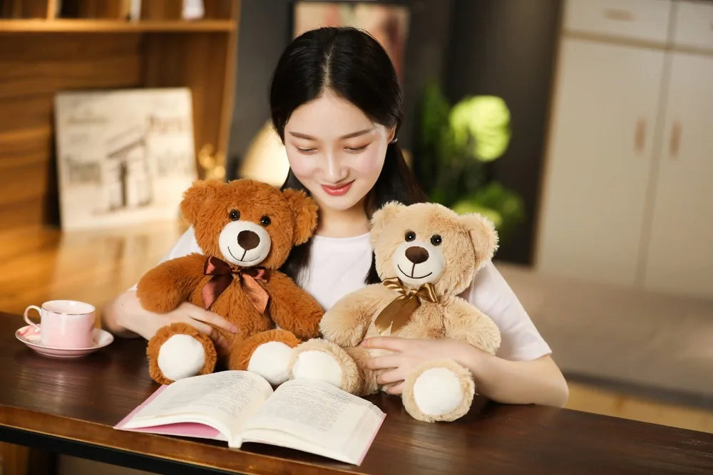 Cute Colorful Bow Tie Bear Plush Toy – A Charming Companion for All Ages!