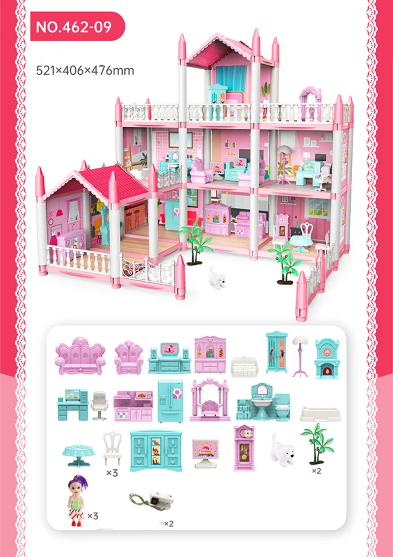 3D Doll House with Accessories – Build, Decorate, and Play in a Miniature World!