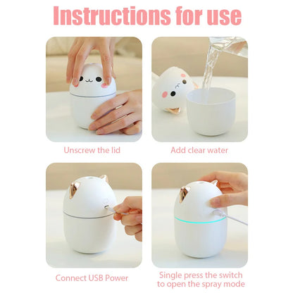 Mini Cute Essential Oil Humidifier – Enhance Your Space with Style and Aroma!