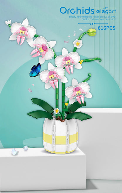 Orchid Flower Building Blocks Set – Unleash Your Creativity with Nature!