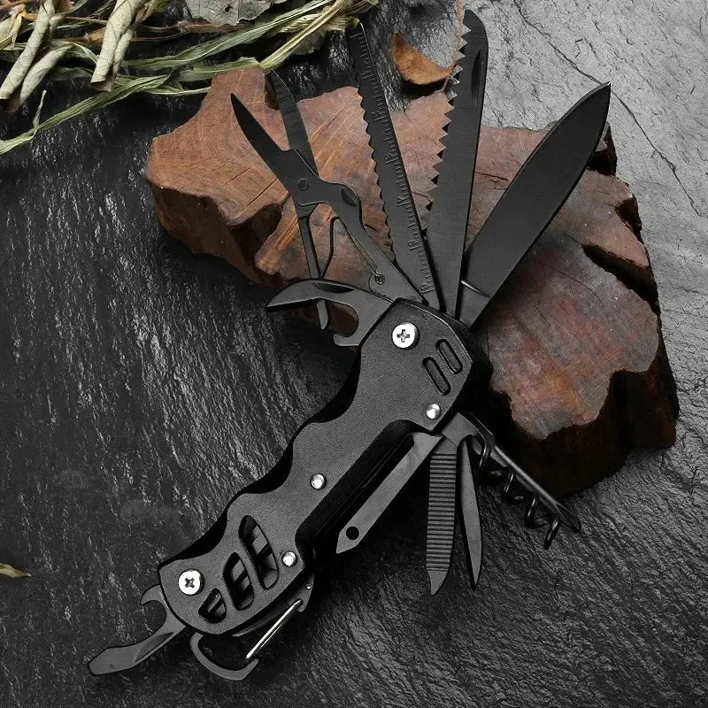 Multi-Functional Folding Swiss Army Knife – Your Ultimate Outdoor Companion!