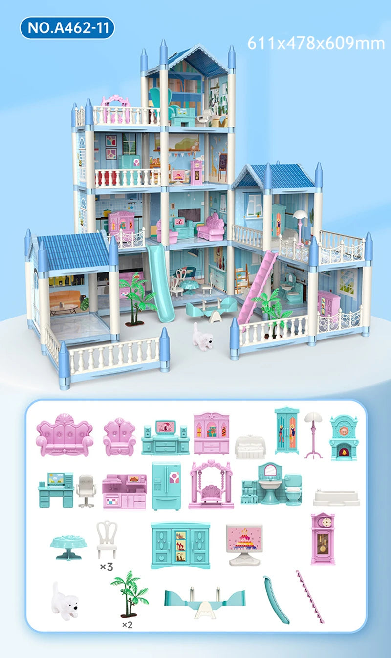 3D Doll House with Accessories – Build, Decorate, and Play in a Miniature World!