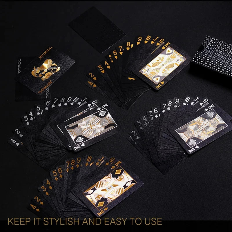 Black & Gold Playing Cards – Luxury and Style in Every Hand!