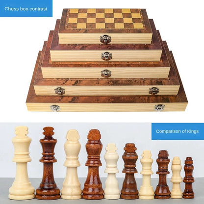 3-in-1 Wooden Chess Set – Classic Games, Timeless Fun!