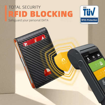 Minimalist RFID Blocking Men's Wallet – Style Meets Security!