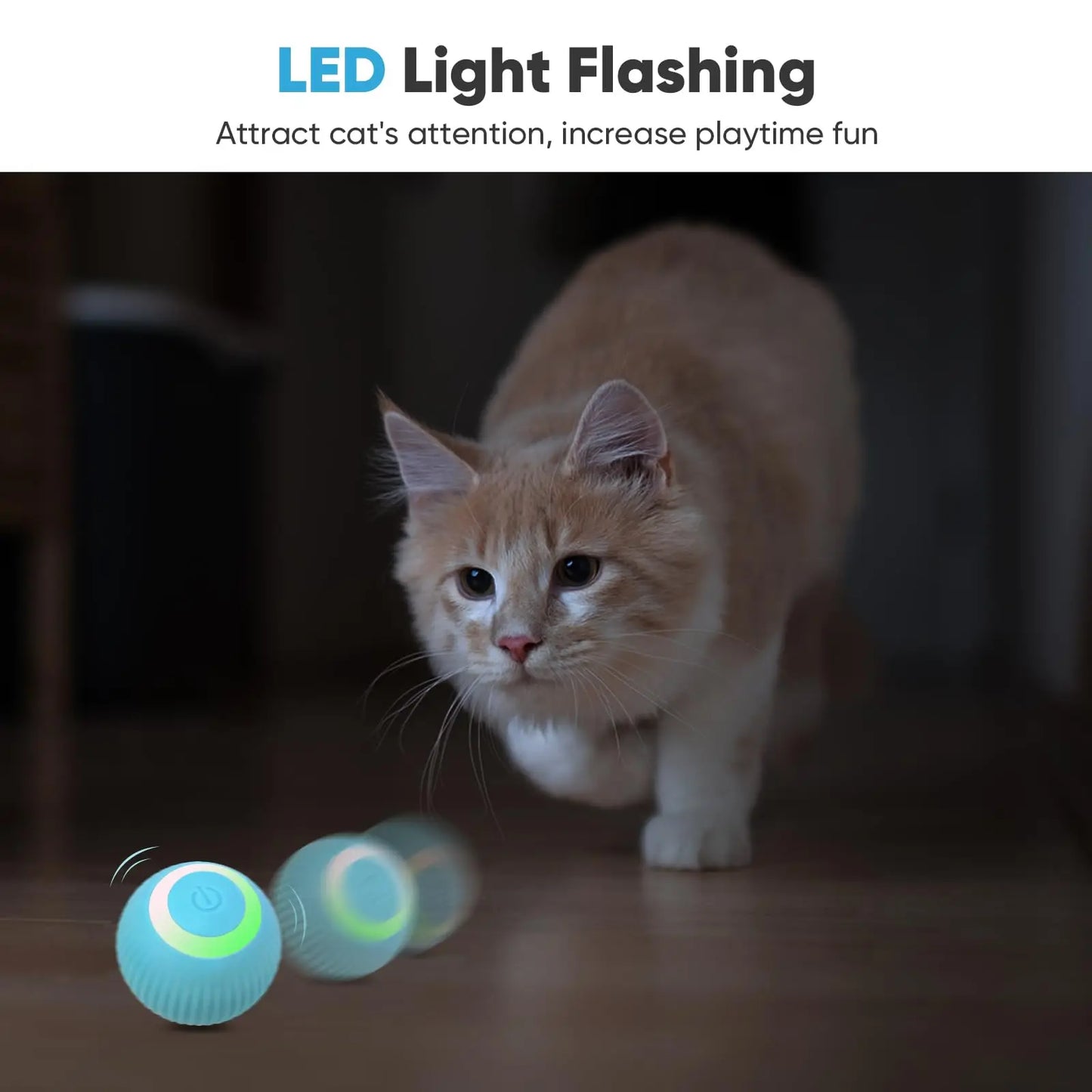 Interactive Cat LED Ball Toy – Engage Your Feline Friend in Playtime Fun!