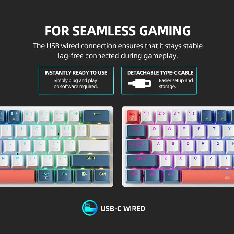 Compact Mechanical Keyboard – Enhance Your Typing Experience!