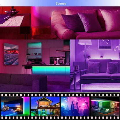 RGB LED Strip Light with Remote Control – Illuminate Your Space with Colorful Ambiance!