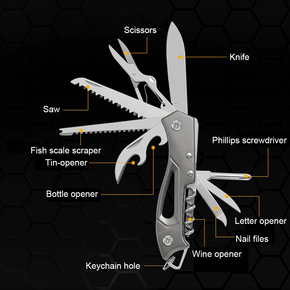 Multi-Functional Swiss Pocket Knife – Your Essential Everyday Tool!