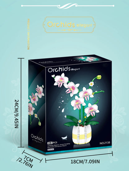 Orchid Flower Building Blocks Set – Unleash Your Creativity with Nature!