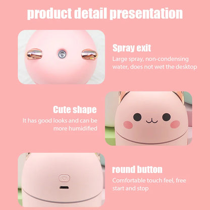 Mini Cute Essential Oil Humidifier – Enhance Your Space with Style and Aroma!