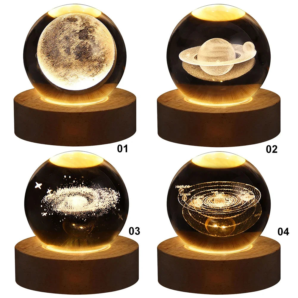 LED Crystal Ball Night Light – Illuminate Your Space with Magic!