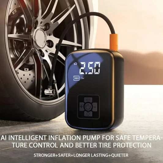 Wireless Car Air Compressor – Compact, Powerful, and Ready for Any Adventure!