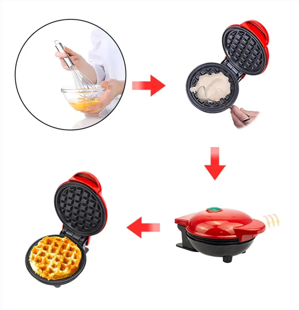 Compact Waffle Maker – Perfect Waffles in Minutes!