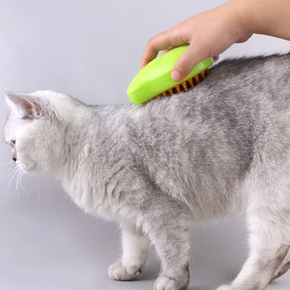 3-in-1 Cat Steam Brush – Groom, Clean, and Pamper Your Feline Friend!