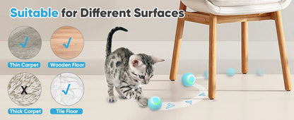 Interactive Cat LED Ball Toy – Engage Your Feline Friend in Playtime Fun!