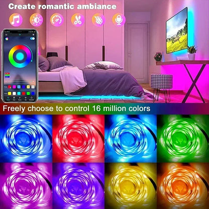 RGB LED Strip Light with Remote Control – Illuminate Your Space with Colorful Ambiance!