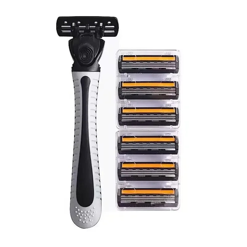 3-Layer Reusable Men's Razor – A Smooth, Close Shave Every Time!