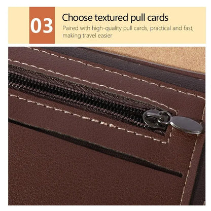 Men's High-Capacity Leather Wallet – Stylish and Functional Storage for Essentials!