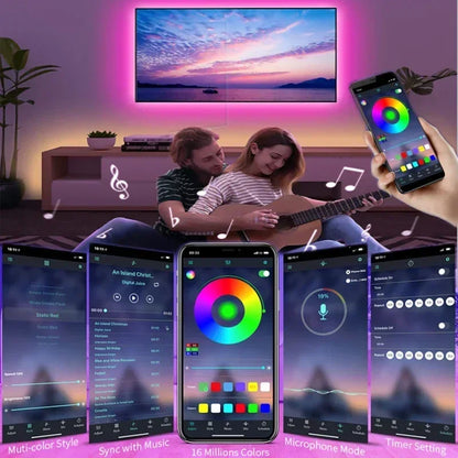 RGB LED Strip Light with Remote Control – Illuminate Your Space with Colorful Ambiance!