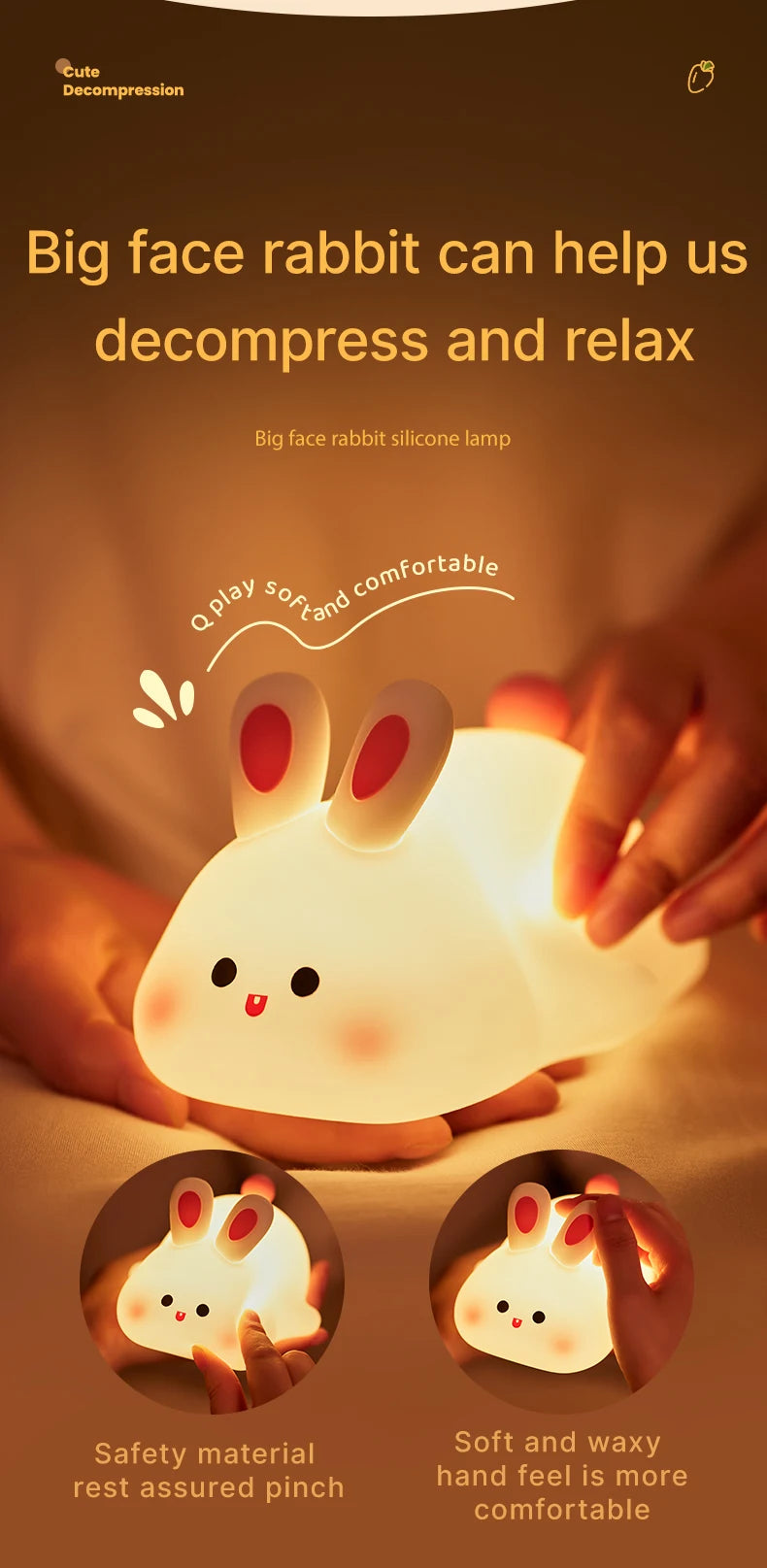 Cute LED Night Light for Kids – A Soft Glow for Sweet Dreams!