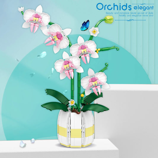 Orchid Flower Building Blocks Set – Unleash Your Creativity with Nature!