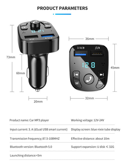 Car MP3 Player with Dual USB Charger – Upgrade Your Driving Experience!