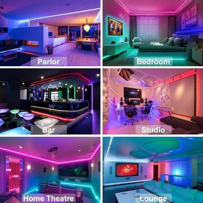 RGB LED Strip Light with Remote Control – Illuminate Your Space with Colorful Ambiance!