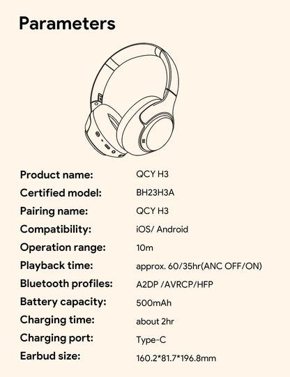 Active Noise Cancelling Headphones – Immerse Yourself in Pure Sound!