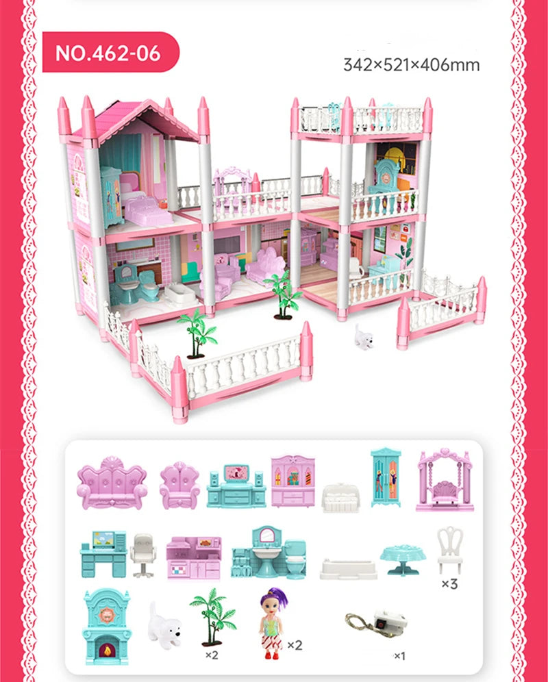 3D Doll House with Accessories – Build, Decorate, and Play in a Miniature World!