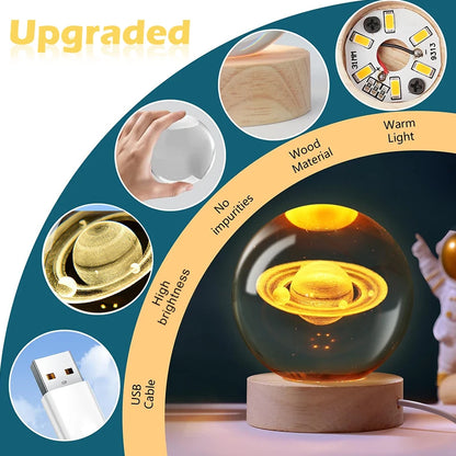 LED Crystal Ball Night Light – Illuminate Your Space with Magic!