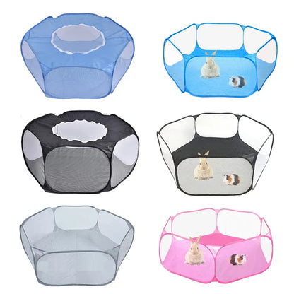 Portable Transparent Pet Playpen – Create a Safe Space for Your Furry Friends!