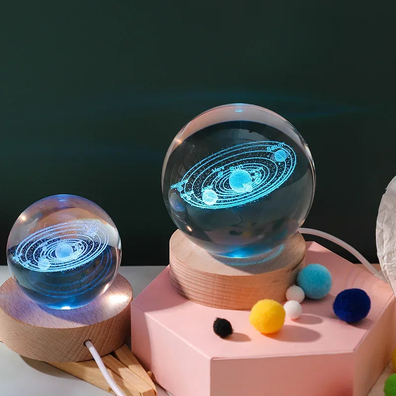 LED Crystal Ball Night Light – Illuminate Your Space with Magic!