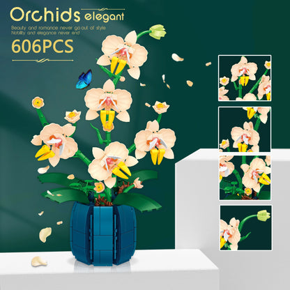 Orchid Flower Building Blocks Set – Unleash Your Creativity with Nature!