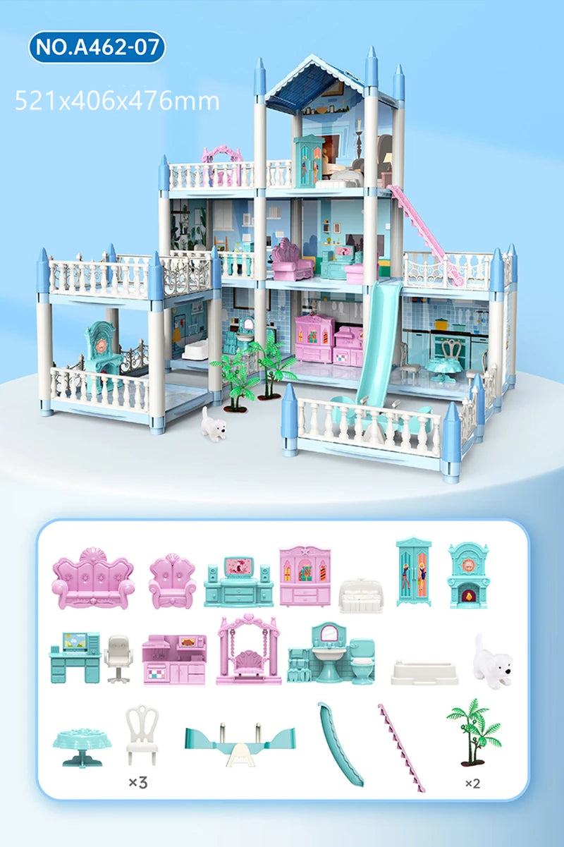 3D Doll House with Accessories – Build, Decorate, and Play in a Miniature World!