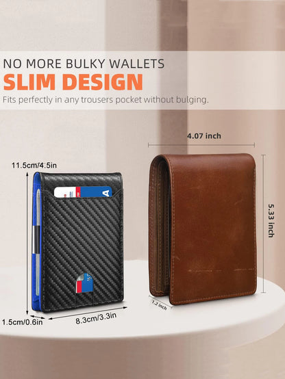 Minimalist RFID Blocking Men's Wallet – Style Meets Security!