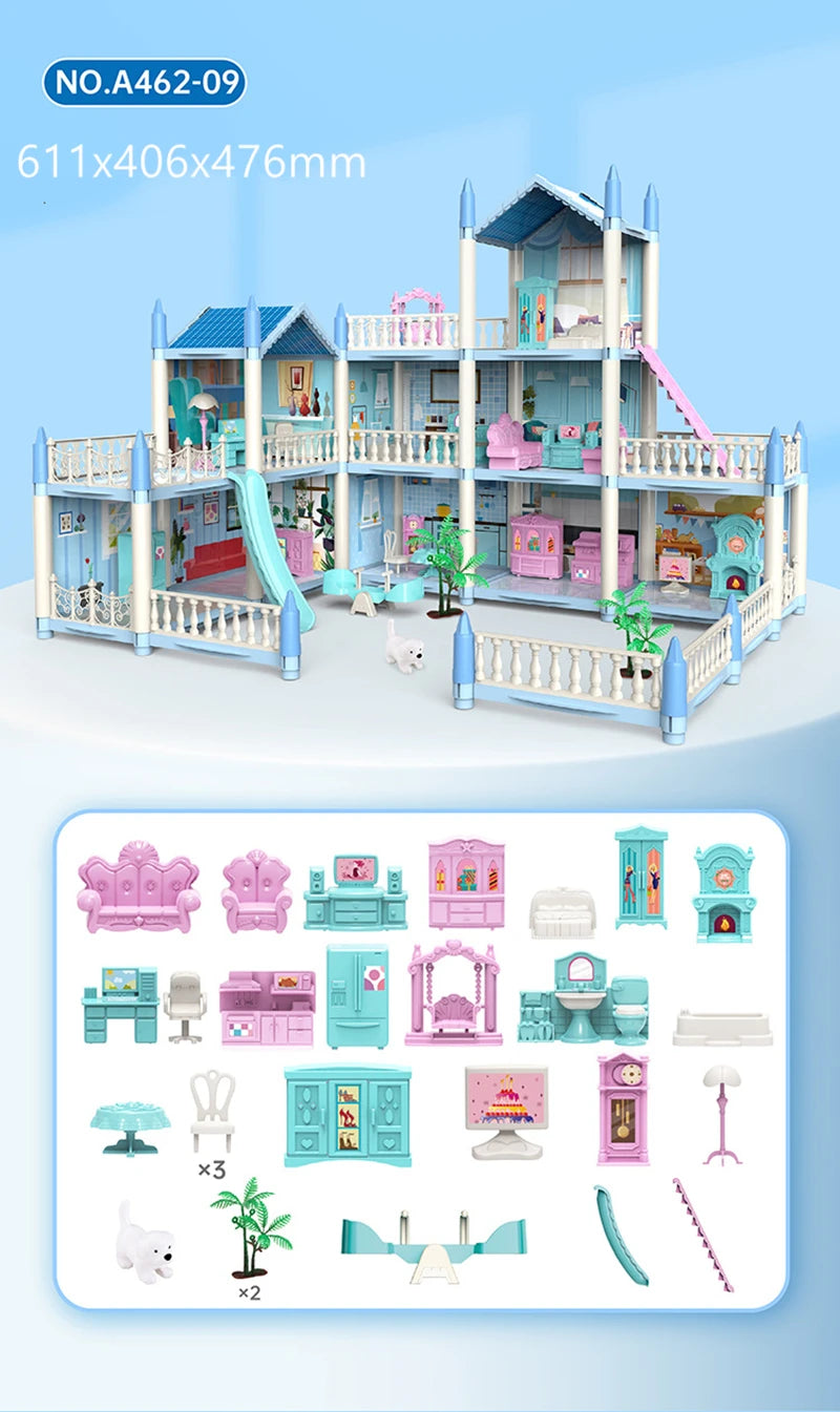 3D Doll House with Accessories – Build, Decorate, and Play in a Miniature World!